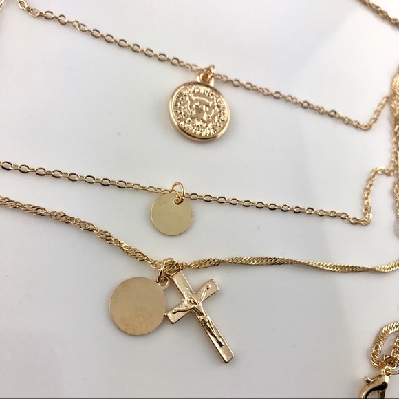 3 for $25⚡️multilayer cross coin sequin necklace - Picture 3 of 7